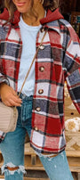 Plaid Hooded Shacket Florida Girl Fashion Boutique