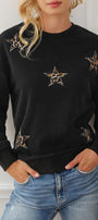 Leopard Star Patch Pullover Florida Girl Fashion Boutique