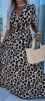 Leopard Open Back Maxi Dress Florida Girl Fashion Boutique