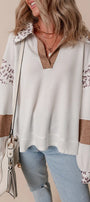 Leopard Waffle Colorblock Top Florida Girl Fashion Boutique