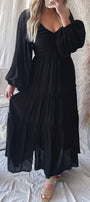 Black Tiered Maxi Dress Florida Girl Fashion Boutique