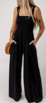 Black Smocked Jumpsuit Florida Girl Fashion Boutique
