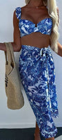Navy and White Floral Bikini Florida Girl Fashion Boutique