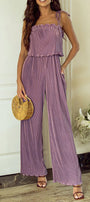 Purple Pleated Jumpsuit Florida Girl Fashion Boutique