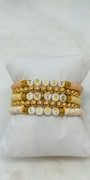 “Trust in the Lord” Gold & Neutral Beaded Bracelet Set Florida Girl Fashion Boutique