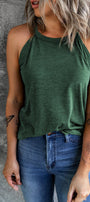Green Halter Tank Florida Girl Fashion Boutique