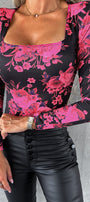 Rose Floral Print Top Florida Girl Fashion Boutique