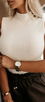 Mock Neck Sweater Tank Florida Girl Fashion Boutique