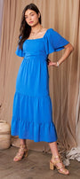 Blue Tiered Maxi Florida Girl Fashion Boutique