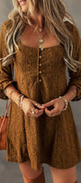 Brown Lace Shift Mini Florida Girl Fashion Boutique