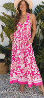 Rose Cross-Back Maxi Florida Girl Fashion Boutique
