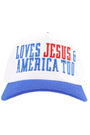 Loves Jesus and America C.C Embroidered Trucker Hat TCM0005 C.C Beanie
