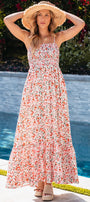 Boho Floral Ruffle Maxi Florida Girl Fashion Boutique