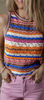 Texture Knit Stripe Tank Florida Girl Fashion Boutique