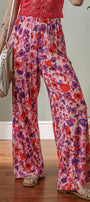 Purple Floral Wide Leg Pant Florida Girl Fashion Boutique