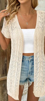 Open Short Sleeve Cardi Florida Girl Fashion Boutique