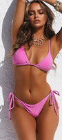DOLL Hot Pink Shimmer Triangle Top DOLL