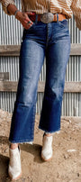Sail Blue Raw Hem Denim Florida Girl Fashion Boutique