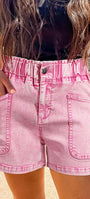 Strawberry Pink High Waisted Denim Florida Girl Fashion Boutique