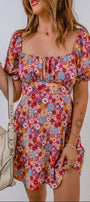 Puff Sleeve Floral Mini Florida Girl Fashion Boutique
