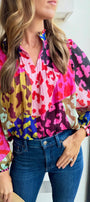 Colorful Leopard Top Florida Girl Fashion Boutique
