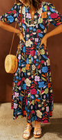 Retro Floral Maxi Florida Girl Fashion Boutique