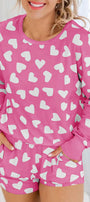 Pink and White Heart Lounge Set Florida Girl Fashion Boutique