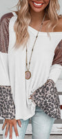 Shimmer Shoulder Leopard Bell Sleeve Top Florida Girl Fashion Boutique