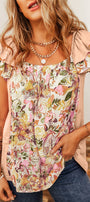 Floral Patchwork Ruffle Top Florida Girl Fashion Boutique