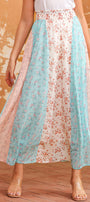 Multi Print Floral Maxi Skirt Florida Girl Fashion Boutique