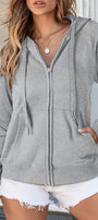 Fleece Lined Zip Up Hoodie Florida Girl Fashion Boutique