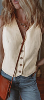 Slim Buttoned Vest Florida Girl Fashion Boutique