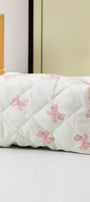 Small Bow Quilted Zipper Cosmetic Bag Florida Girl Fashion Boutique