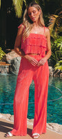 Ruffle Tired Cami and Pant Set Florida Girl Fashion Boutique
