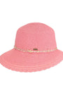 Wooden Bead Trim Cloche Sun Hat C.C Beanie