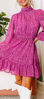 Pink Leopard Ruffle Dress Florida Girl Fashion Boutique