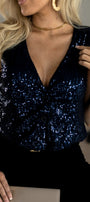 Dirty Blue Sequin Tank Florida Girl Fashion Boutique