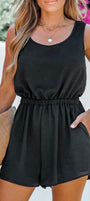 Midnight Tie-Back Romper