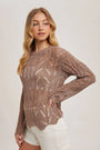 Sheer Open Knit Sweater Bluivy
