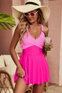 Hot Pink Crisscross Swim Dress Florida Girl Fashion Boutique
