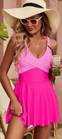 Hot Pink Crisscross Swim Dress Florida Girl Fashion Boutique