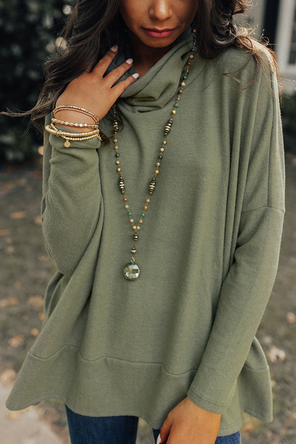 Cowl Neck Tunic Top Florida Girl Fashion Boutique