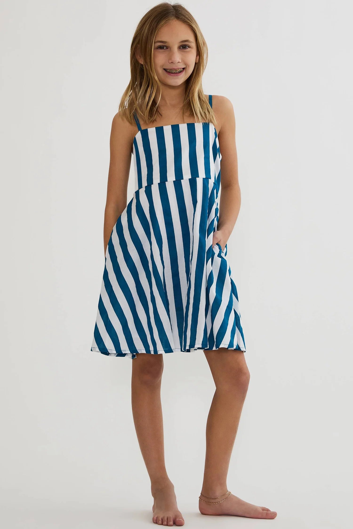 Beach Riot Little Rianne Mini Dress Twilight Tides Stripes