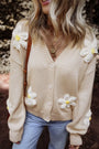 Puffed Flower Cardi Florida Girl Fashion Boutique