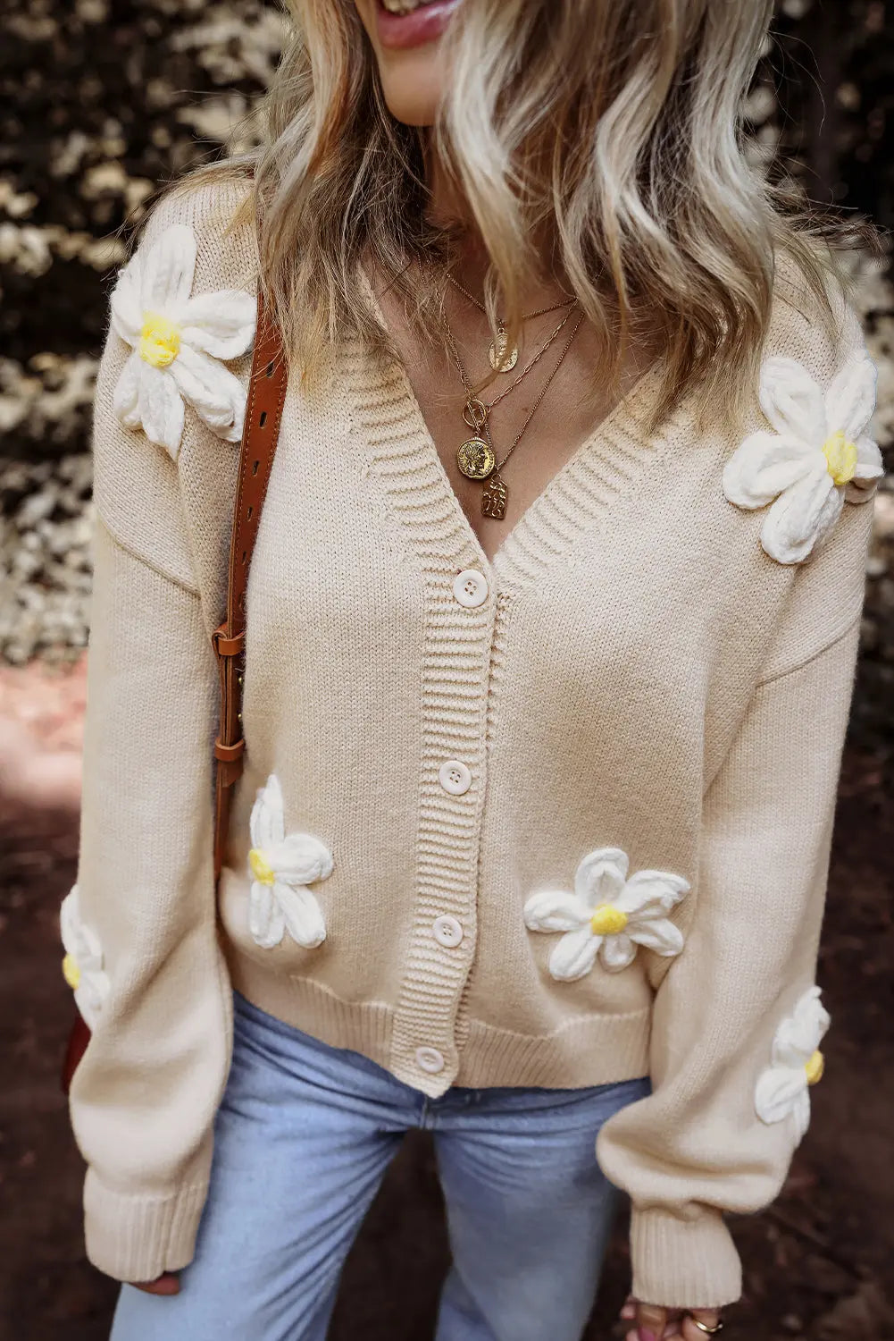 Puffed Flower Cardi Florida Girl Fashion Boutique