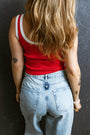 Contrast Ribbed Tank Florida Girl Fashion Boutique