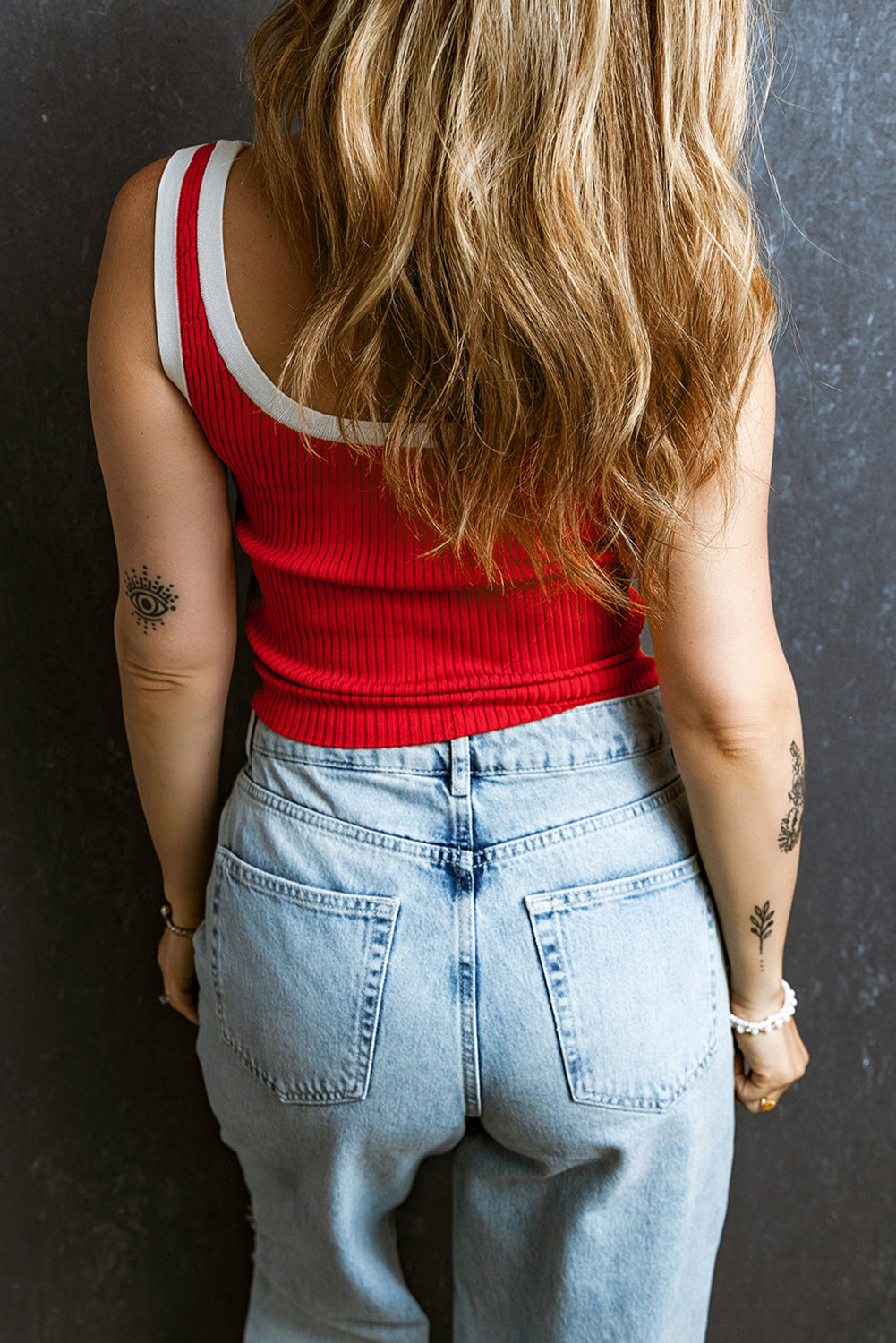 Contrast Ribbed Tank Florida Girl Fashion Boutique