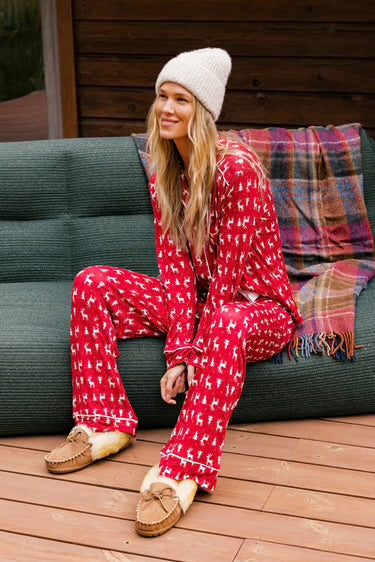 Beach Riot Livy & Connie Pj Set Rouge Frost
