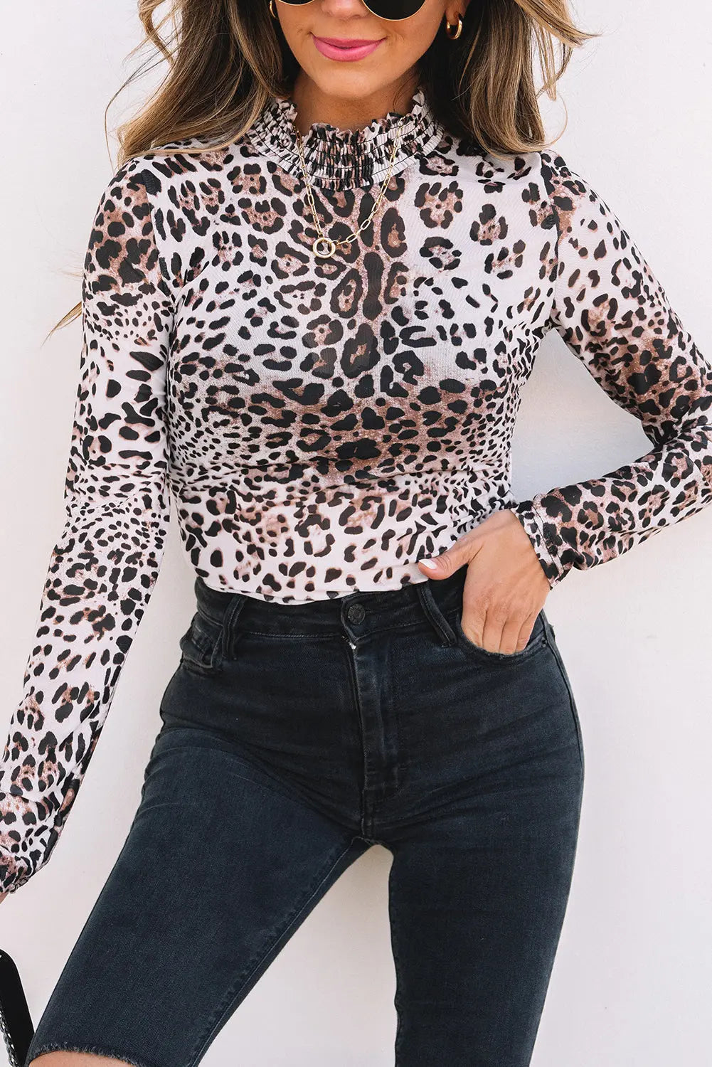 Brown Leopard Mesh Bodysuit Florida Girl Fashion Boutique