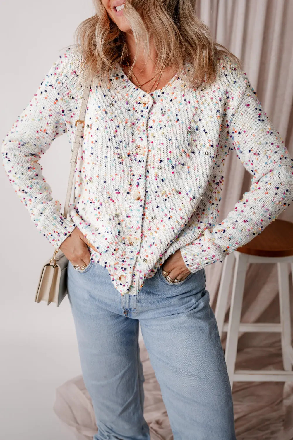 Confetti Rhinestone Cardi Florida Girl Fashion Boutique